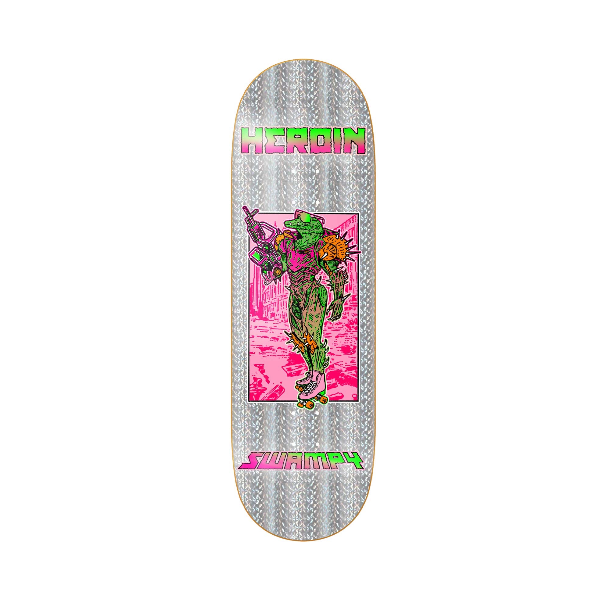 HEROIN Deck SWAMPY HELLSCAPE 10.0, silver 10.0''