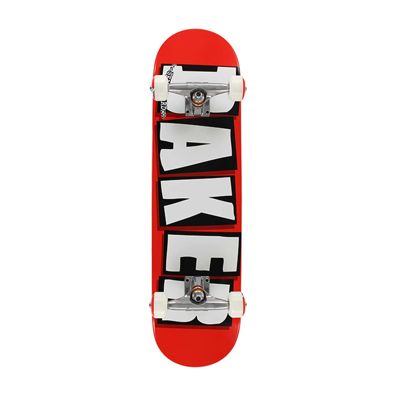 BAKER Complete BRAND LOGO WHITE (red/white) Skateboard 8.5, red/white 8.5''