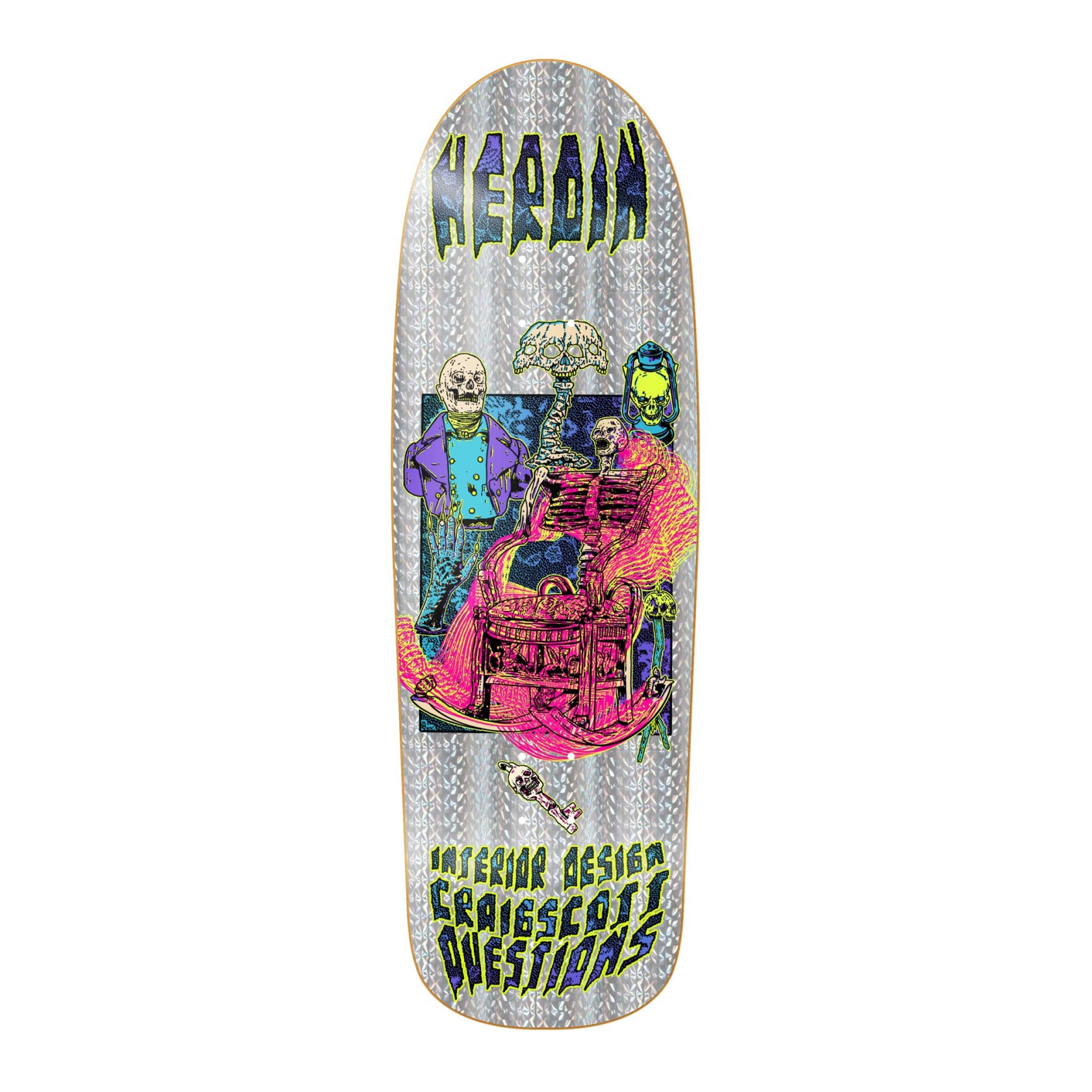 HEROIN Deck HELLSCAPE CQ 10.0, silver 10.0''