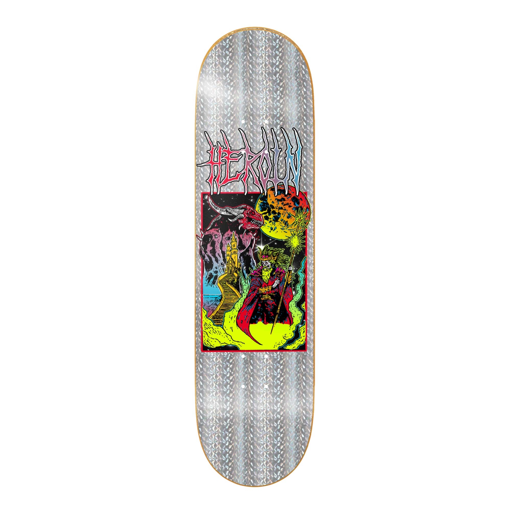 HEROIN Deck HELLSCAPE TEAM 9.0, silver 9.0''