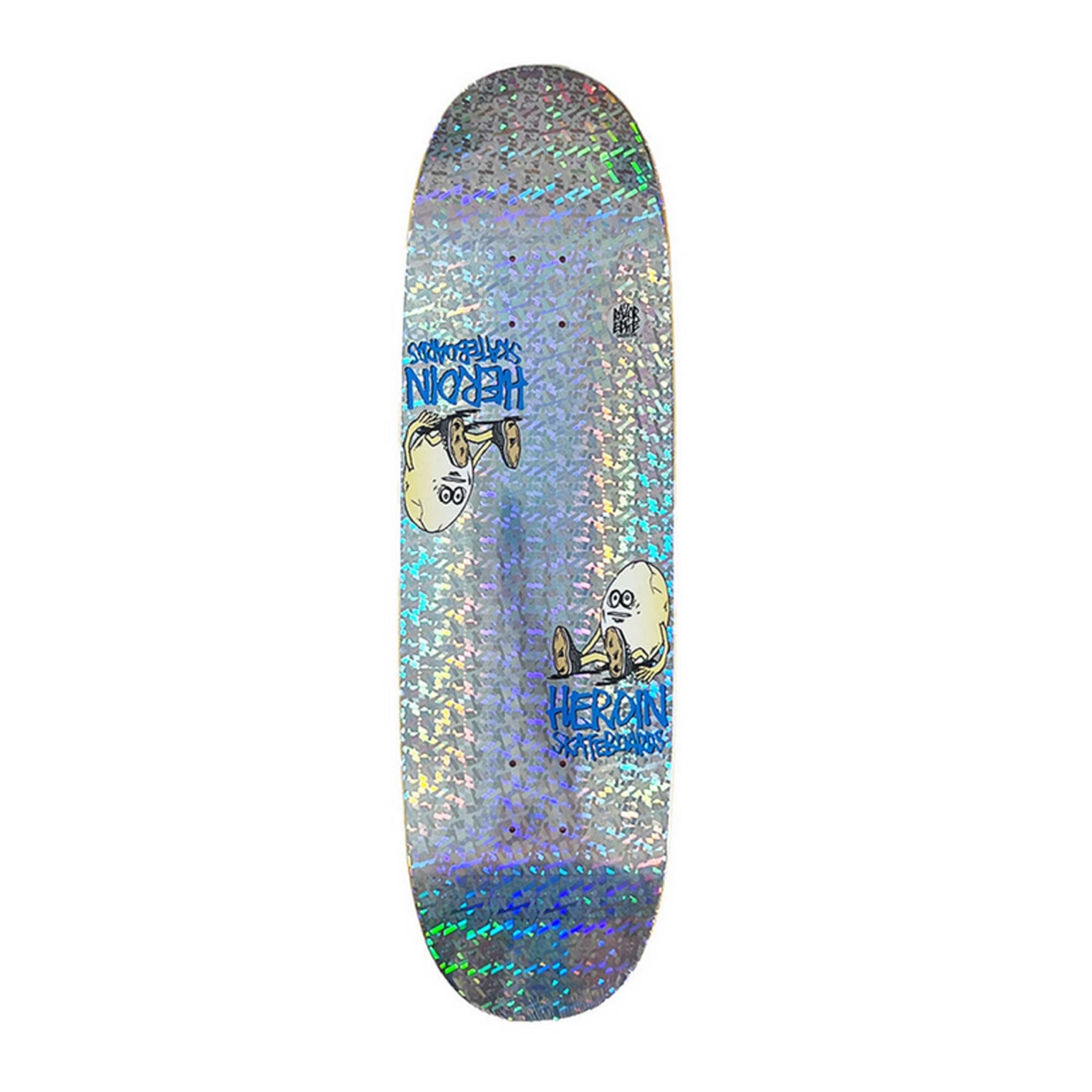 HEROIN Deck SYMMETRICAL HOLO EGG 9.25, silver 9.2''