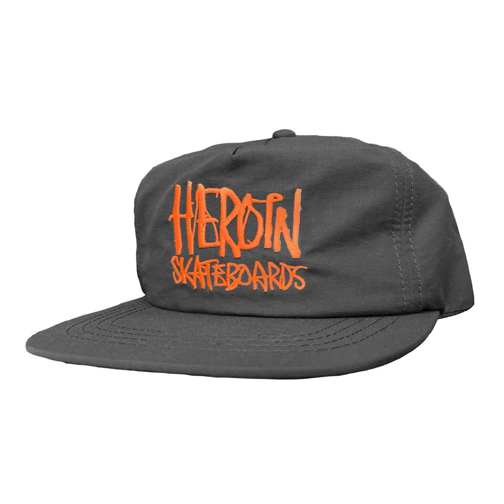 HEROIN Cap SCRIPT NYLON Snapback, black/orange