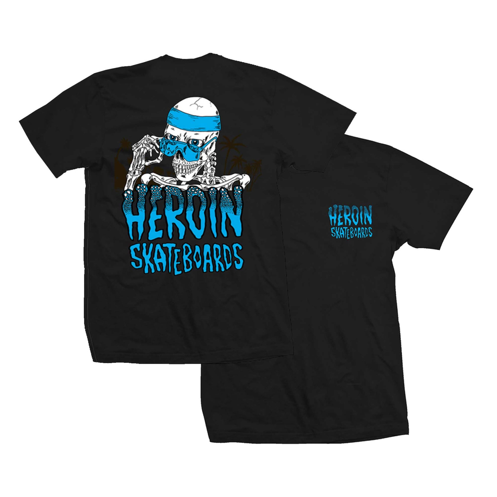 HEROIN T-Shirt SKELETON black