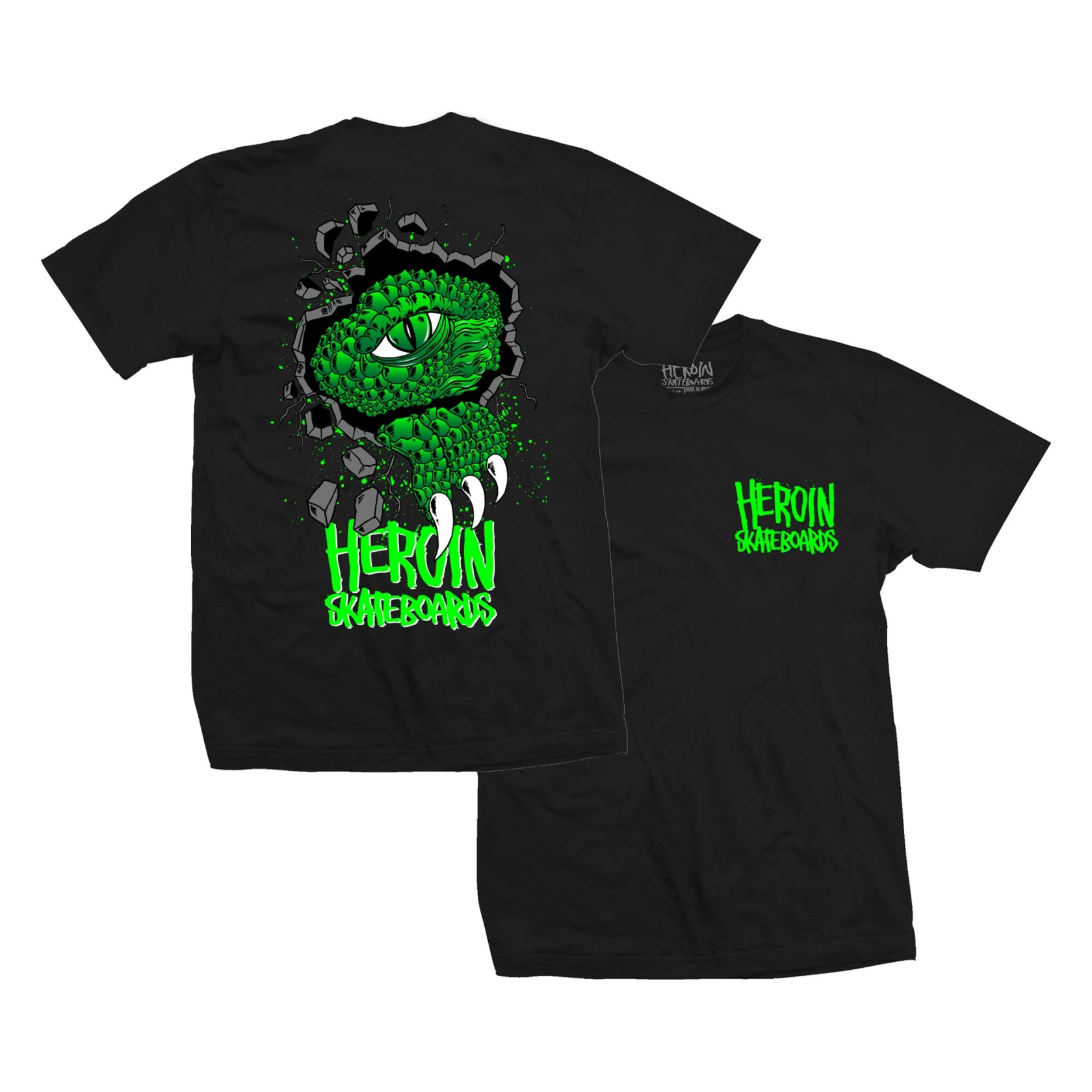 HEROIN T-Shirt SWAMP GATOR black