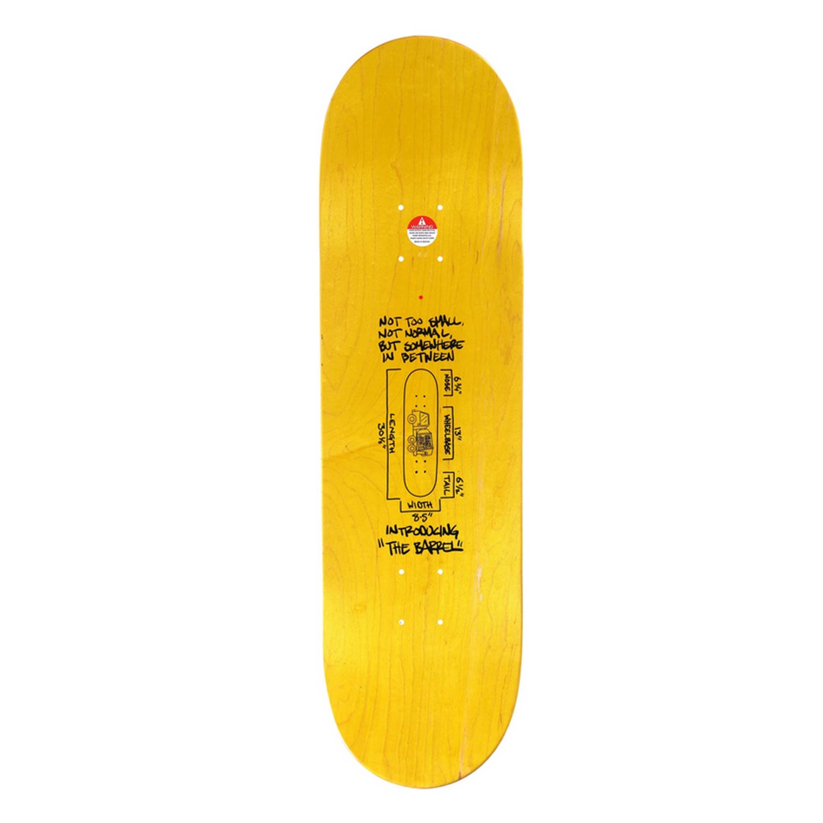 SHAKE JUNT Deck THE BARREL 8.5, yellow 8.5''